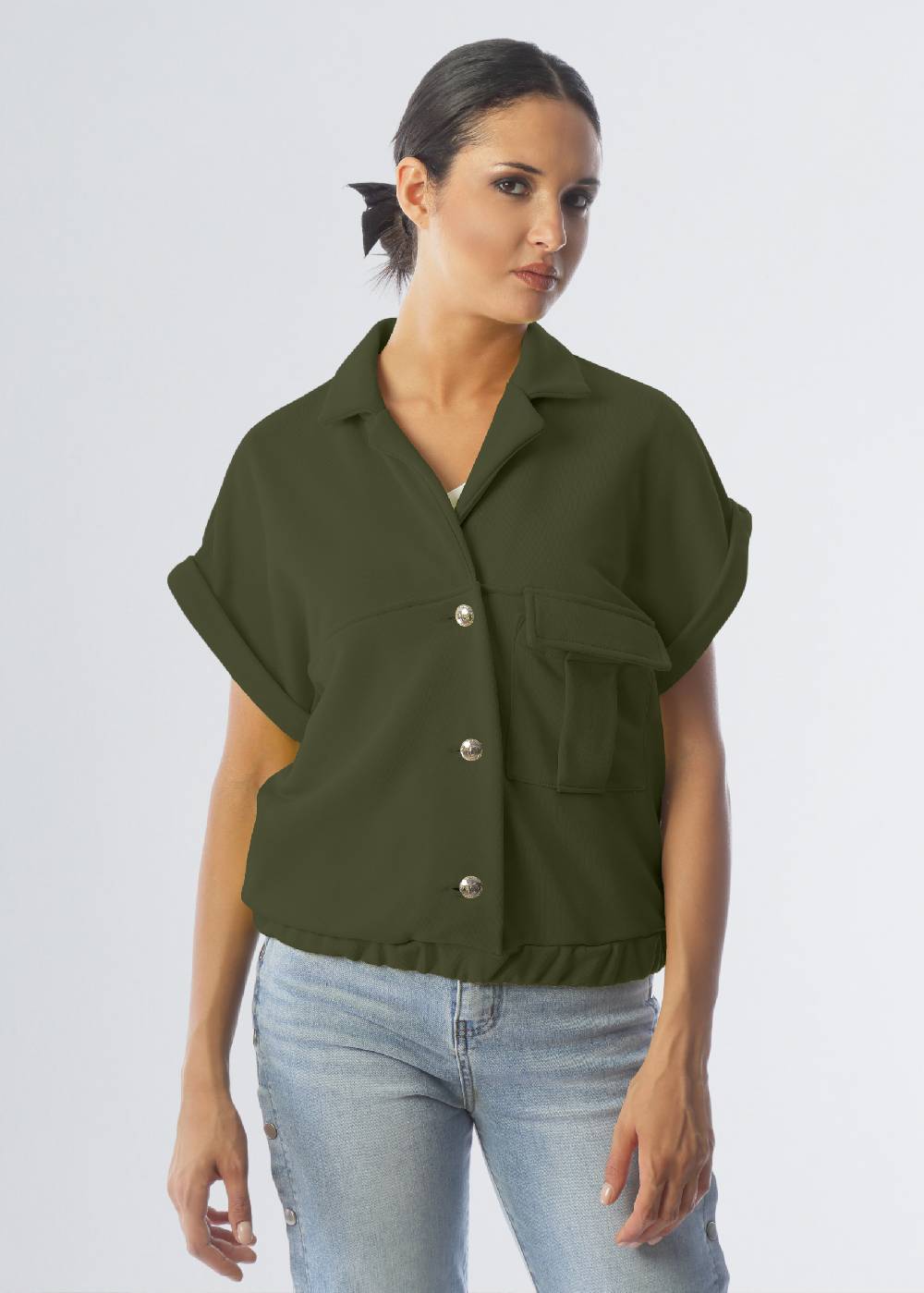 Paola T. Felpa in cotone stretch