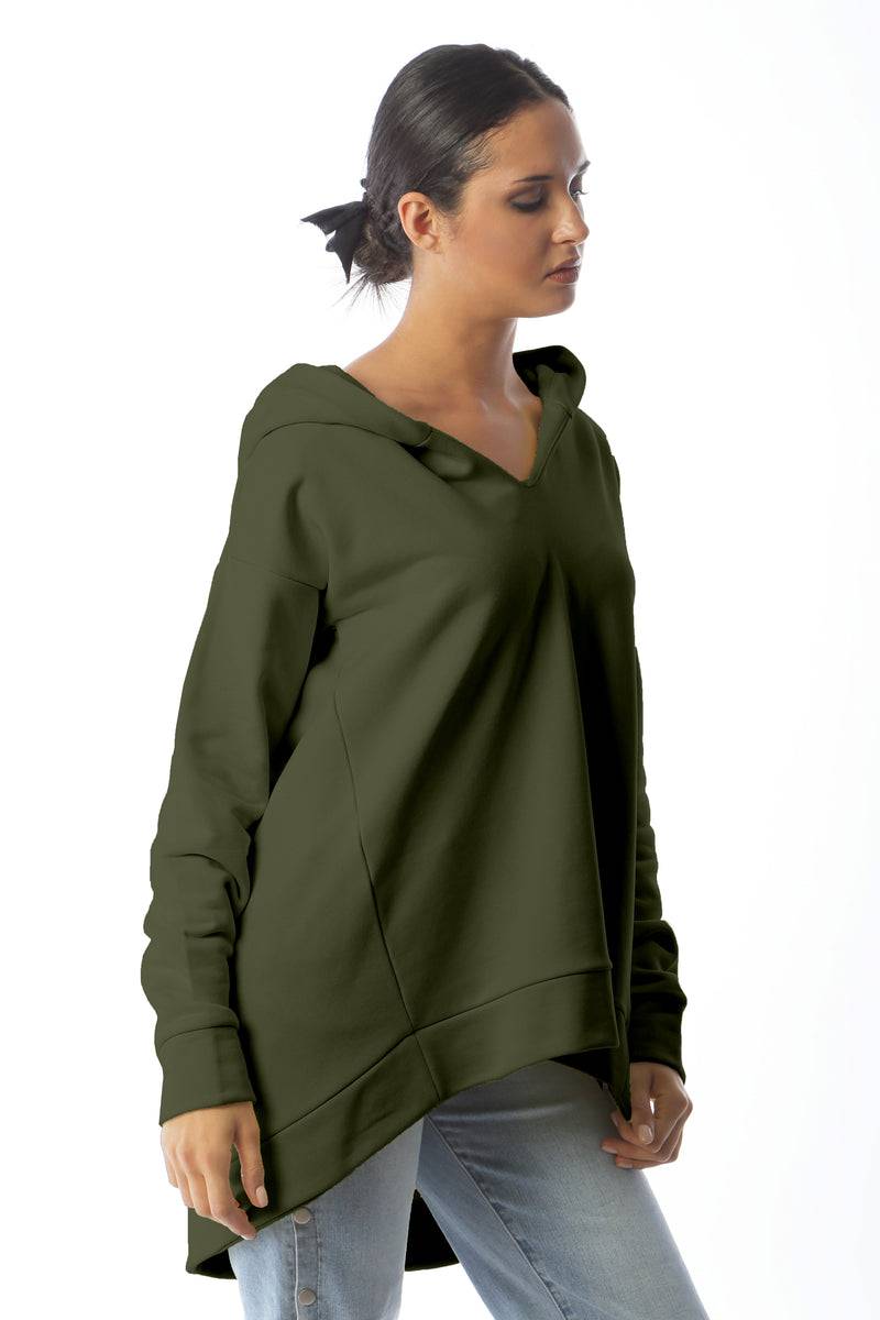 Paola T. Felpa Oversize Con Cappuccio
