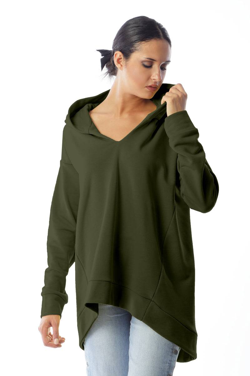 Paola T. Felpa Oversize Con Cappuccio