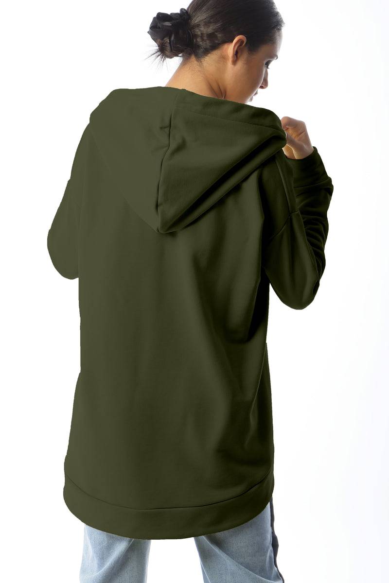 Paola T. Felpa Oversize Con Cappuccio