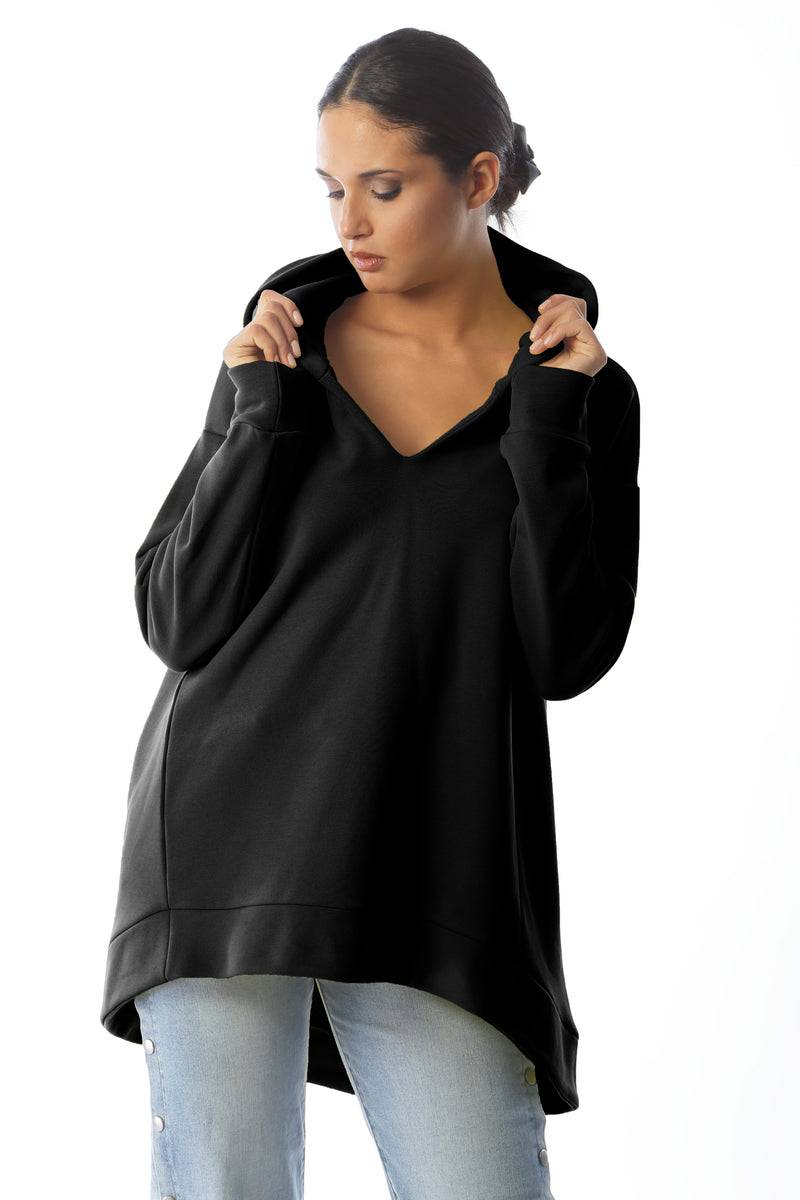 Paola T. Felpa Oversize Con Cappuccio