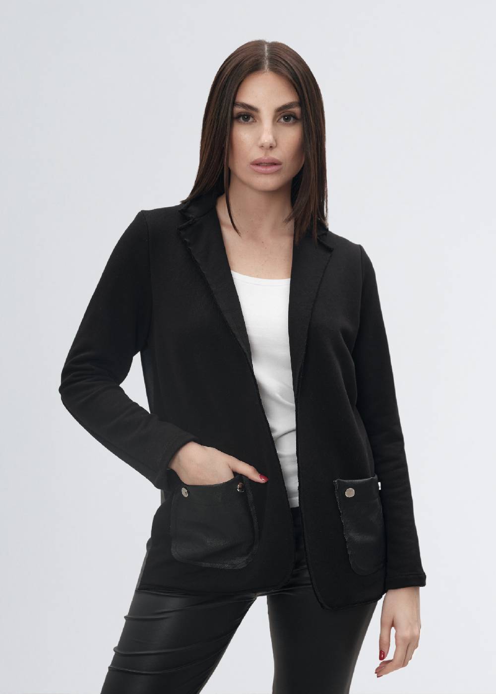 Paola T. Giacca felpa & ecopelle