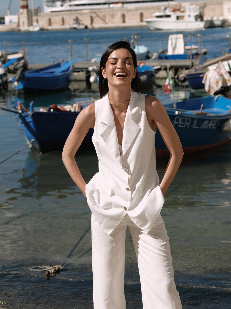 Paola T. Gilet In Lino E Viscosa