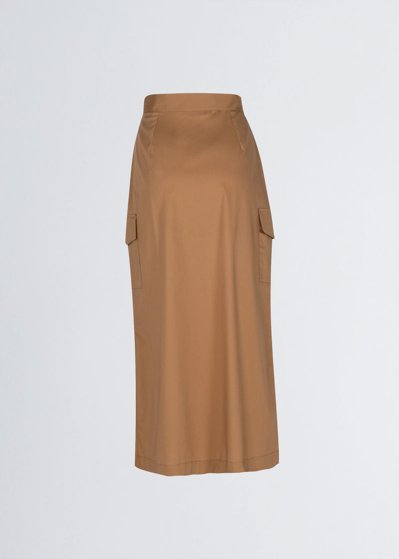 Paola T. Gonna In Cotone Stretch Con Tasconi