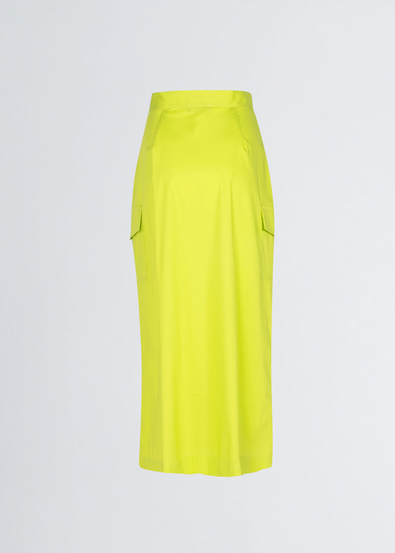 Paola T. Gonna In Cotone Stretch Con Tasconi