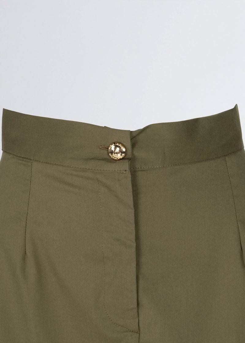 Paola T. Gonna In Cotone Stretch Con Tasconi