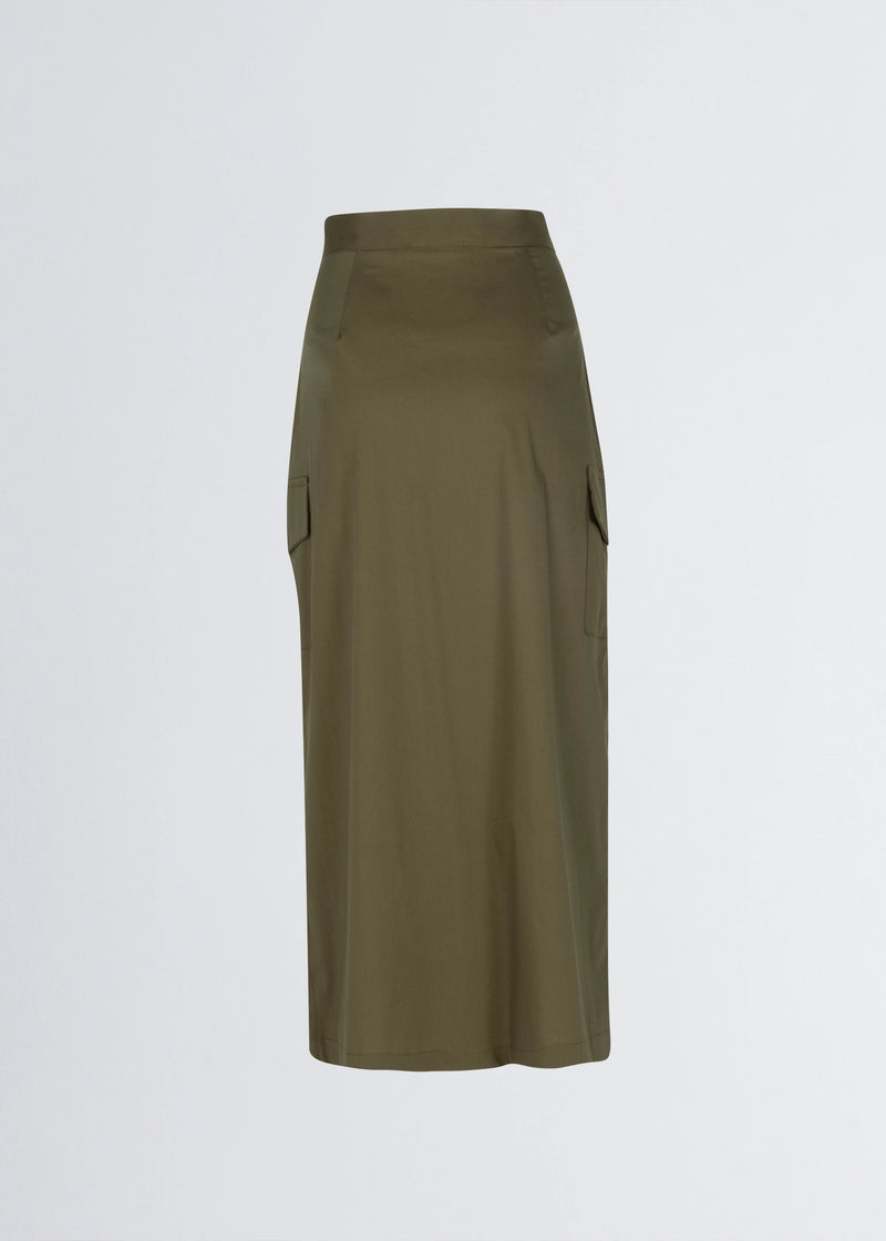 Paola T. Gonna In Cotone Stretch Con Tasconi