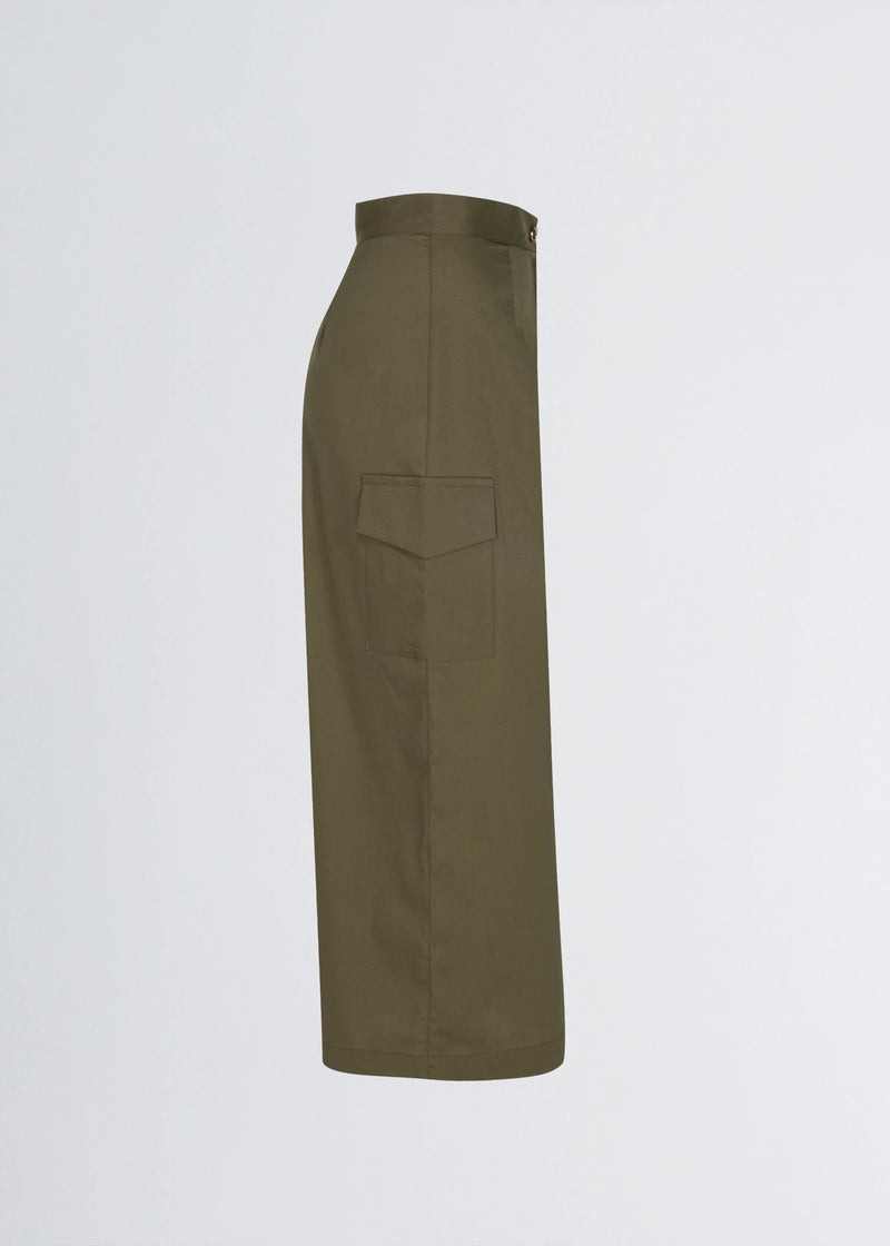 Paola T. Gonna In Cotone Stretch Con Tasconi