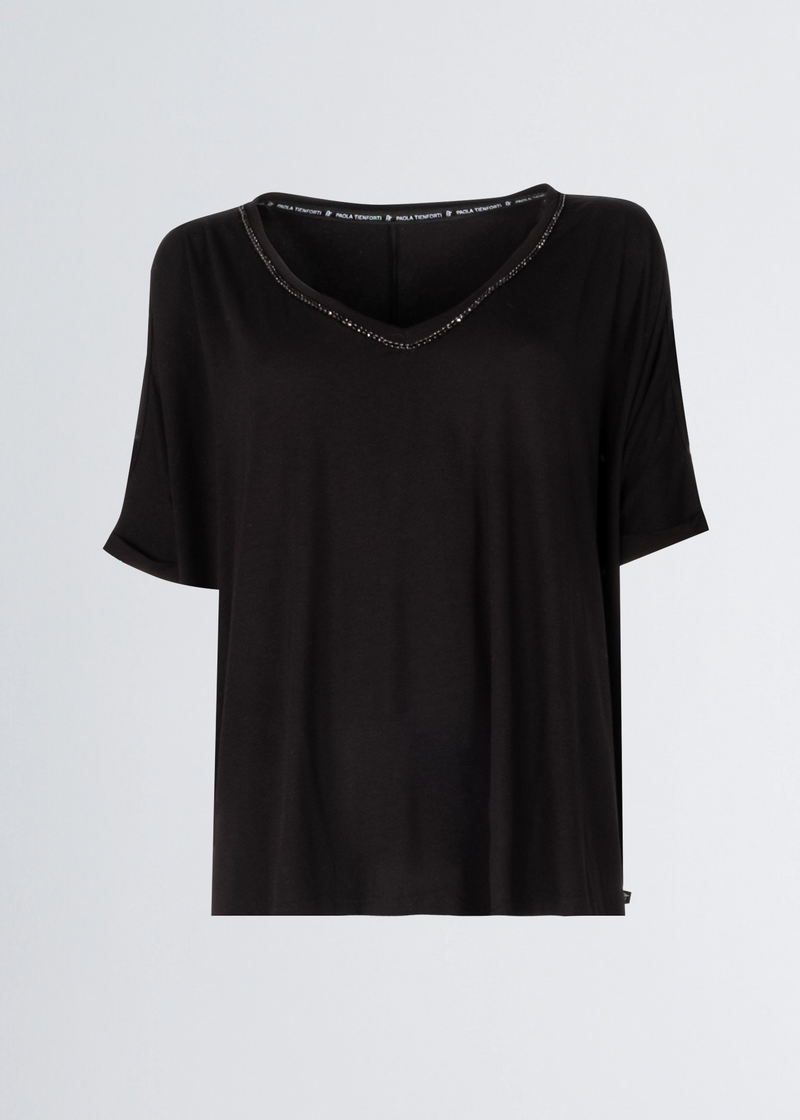 Paola T. Maglia In Jersey Di Viscosa