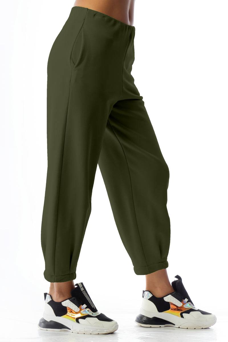 Paola T. Pantalone In Cotone Con Pinces