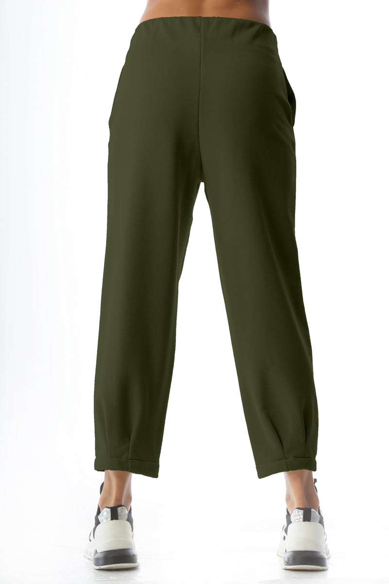 Paola T. Pantalone In Cotone Con Pinces