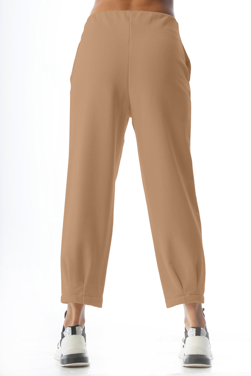 Paola T. Pantalone In Cotone Con Pinces