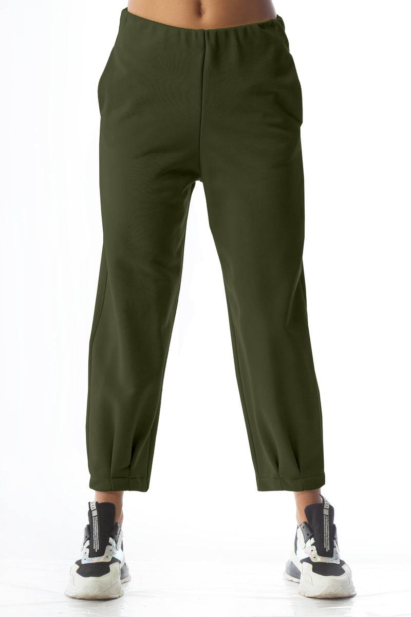 Paola T. Pantalone In Cotone Con Pinces