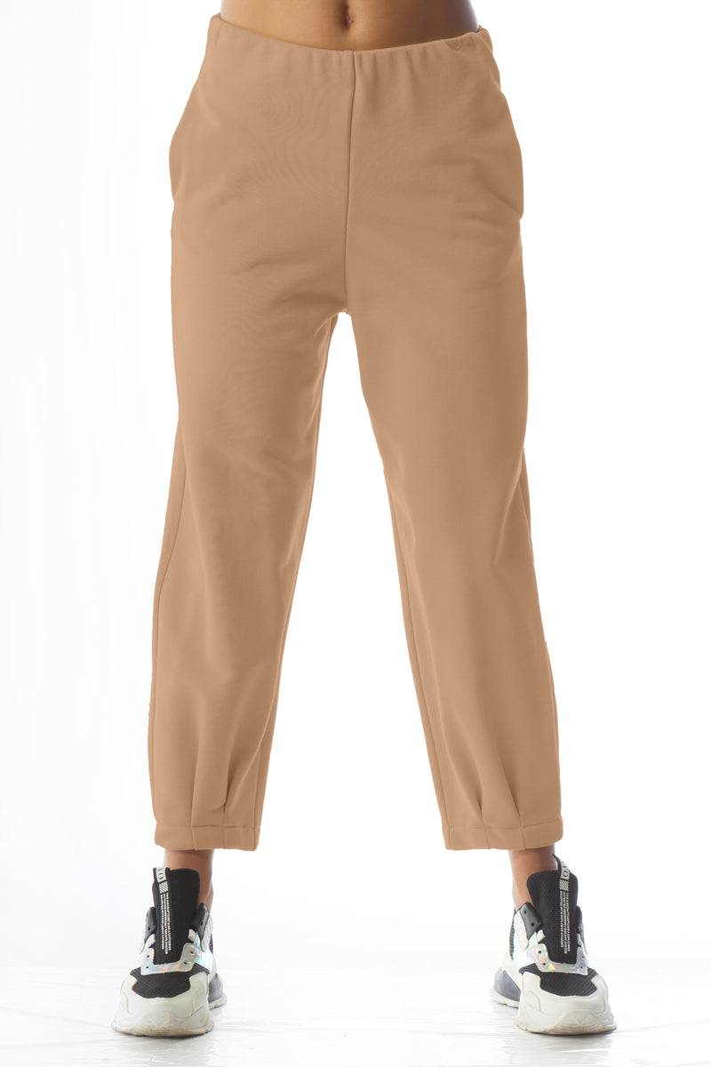 Paola T. Pantalone In Cotone Con Pinces