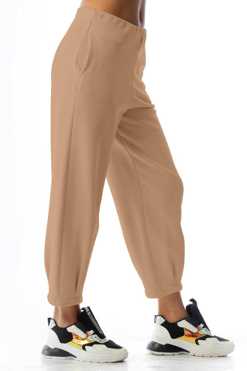 Paola T. Pantalone In Cotone Con Pinces