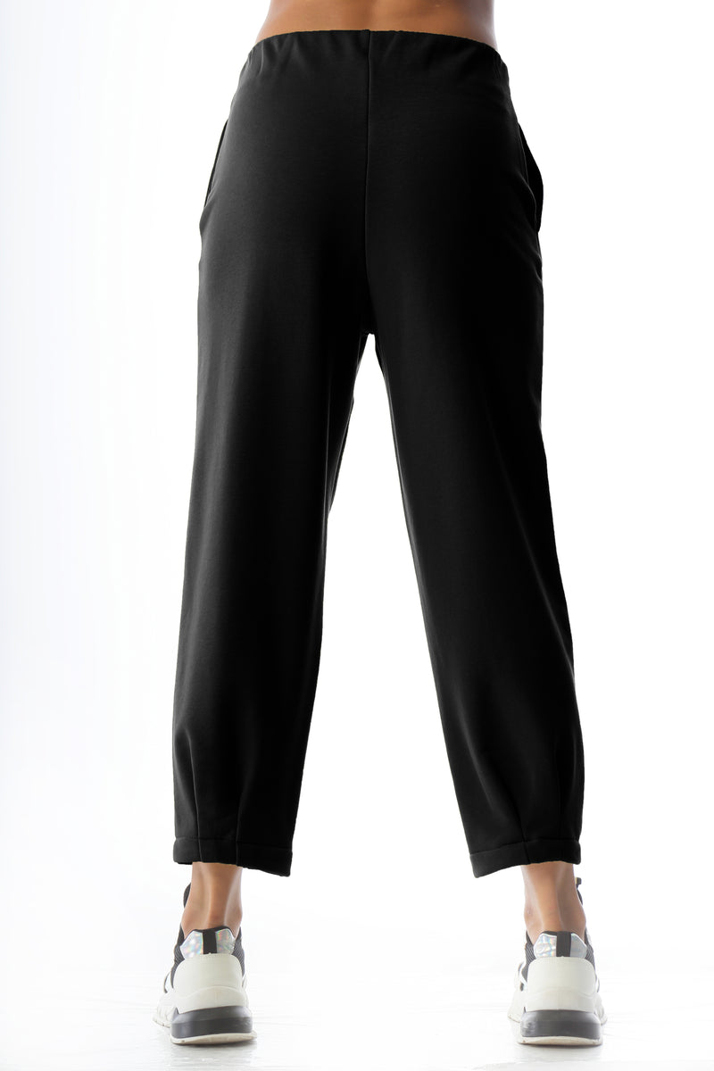 Paola T. Pantalone In Cotone Con Pinces