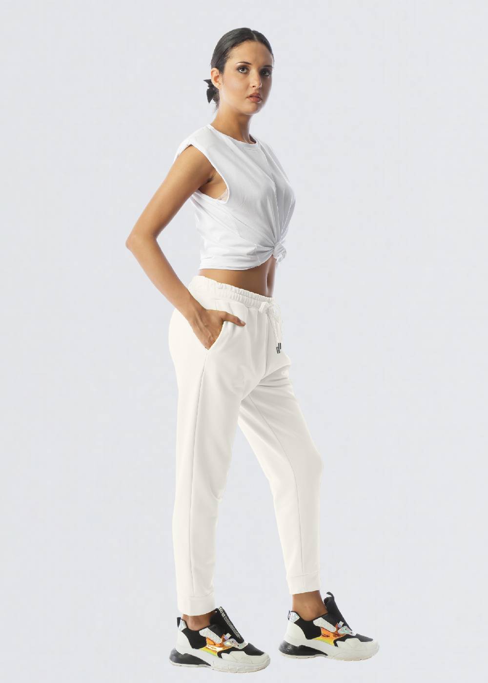 Paola T. Pantalone in cotone stretch