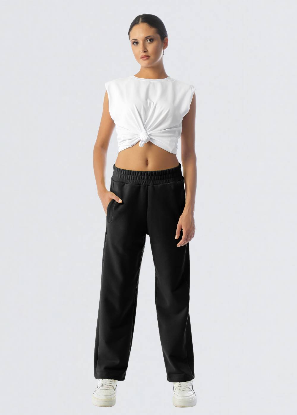 Paola T. Pantalone in cotone stretch