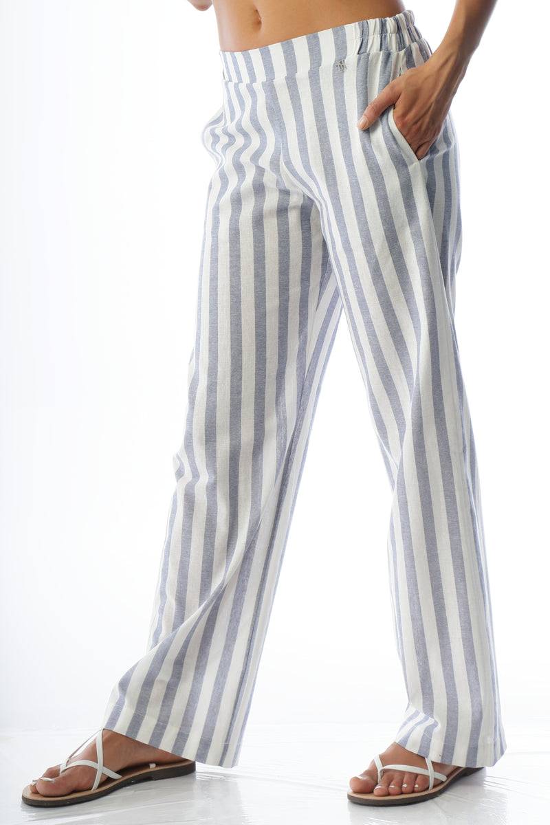 Paola T. Pantalone Palazzo In Puro Cotone