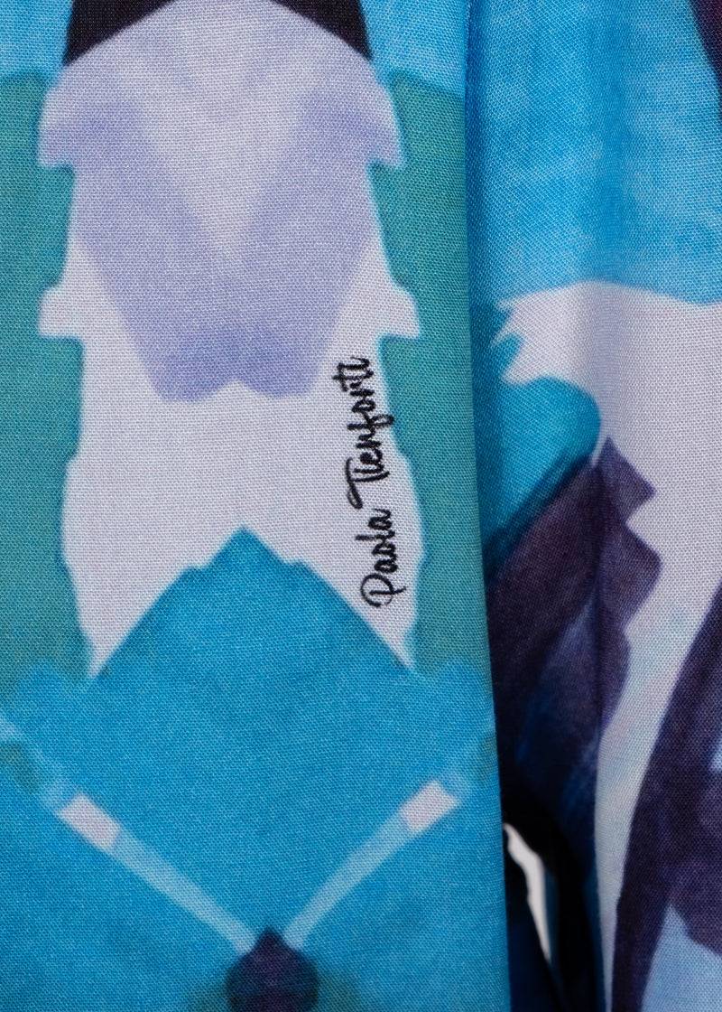 Paola T. Pantalone Palazzo In Viscosa Stampa Palm