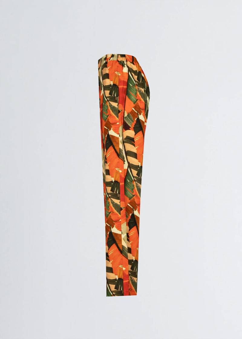 Paola T. Pantalone Palazzo In Viscosa Stampa Palm