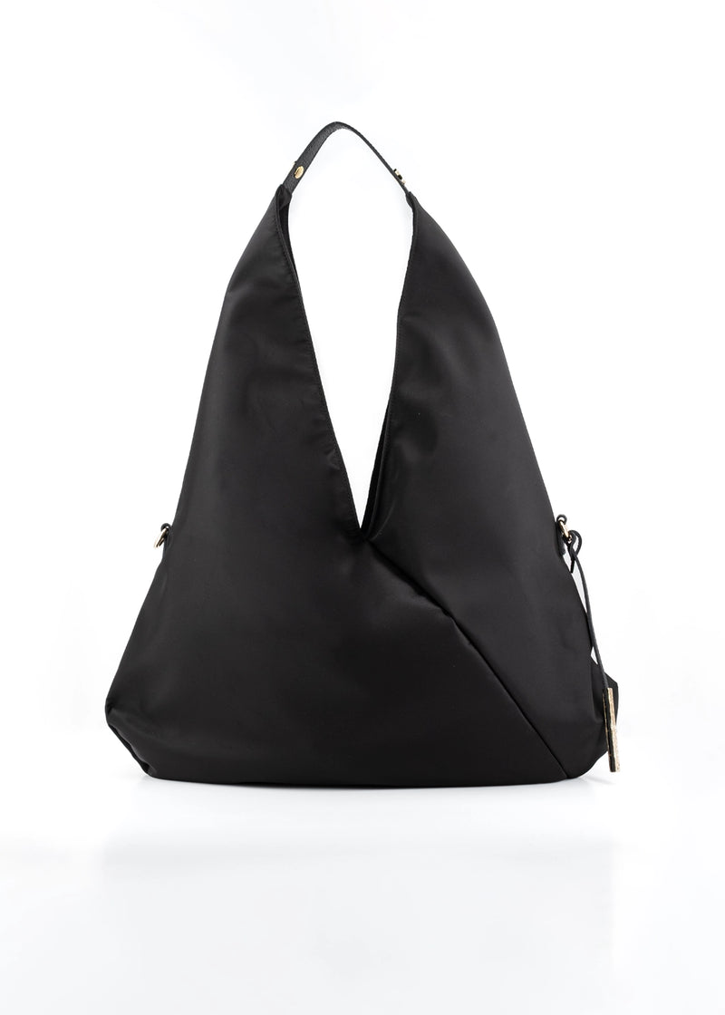 Paola T. Sacca Hobo In Nylon Con Dettagli Oro