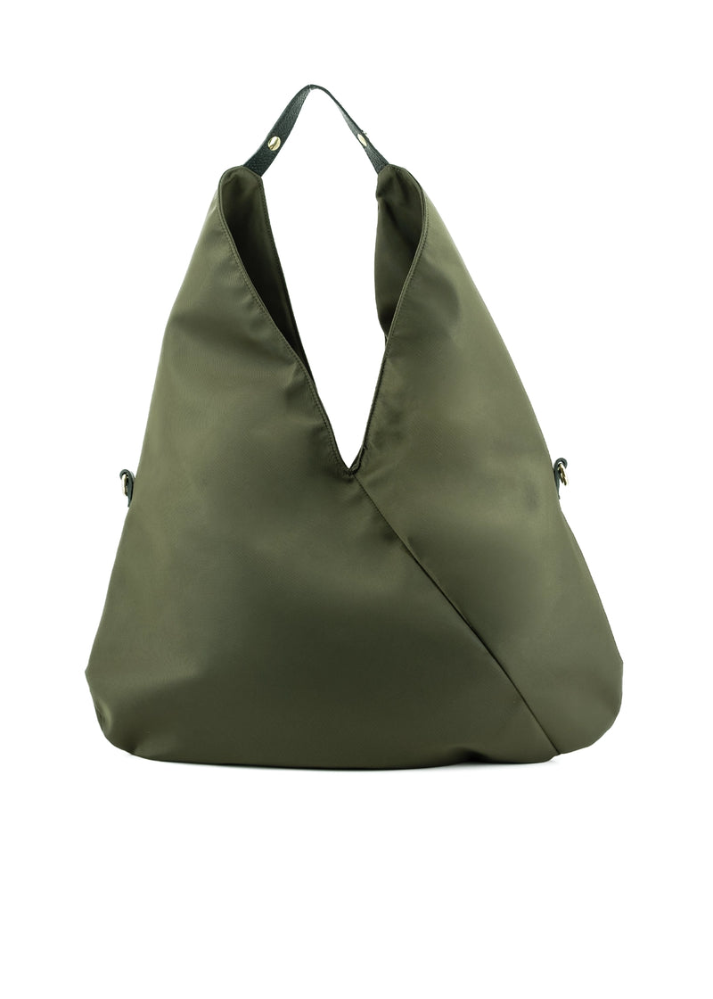 Paola T. Sacca Hobo In Nylon Con Dettagli Oro