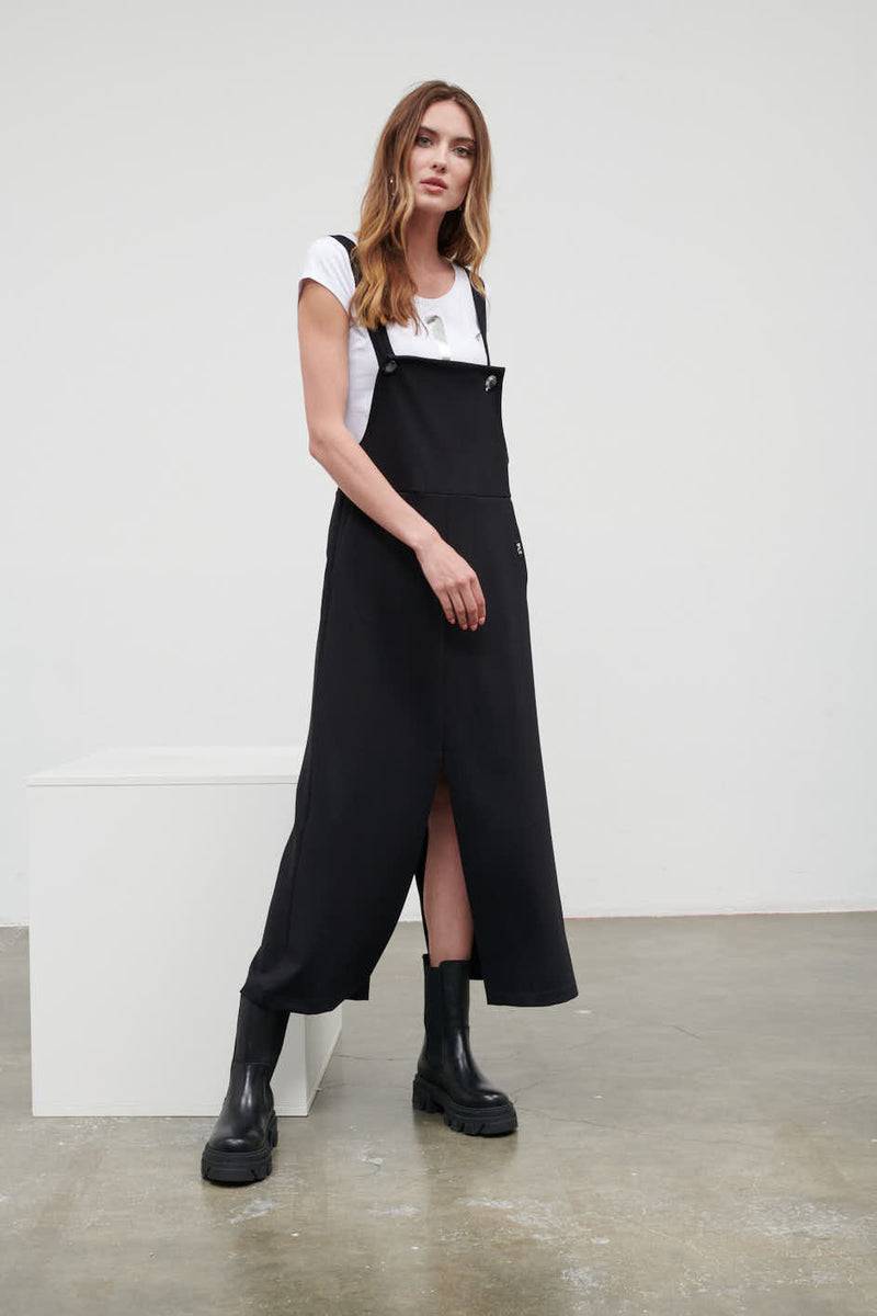 Paola T. Salopette Gonna In Cotone Stretch