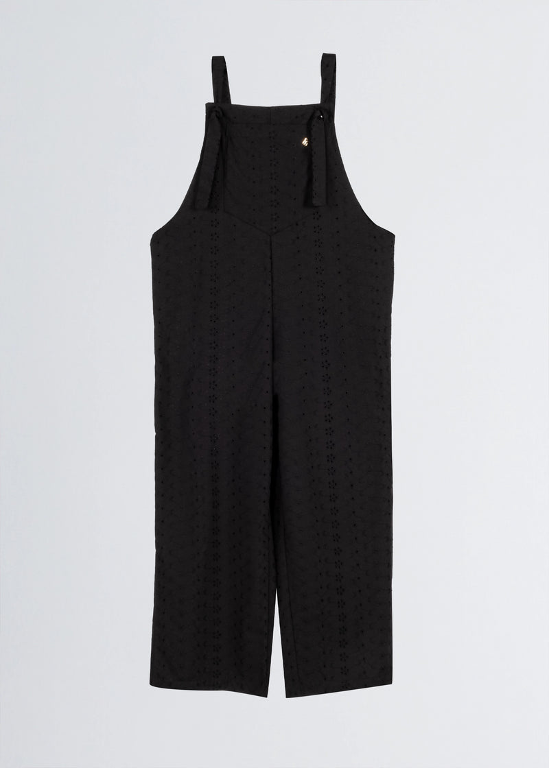 Paola T. Salopette In Cotone Sangallo