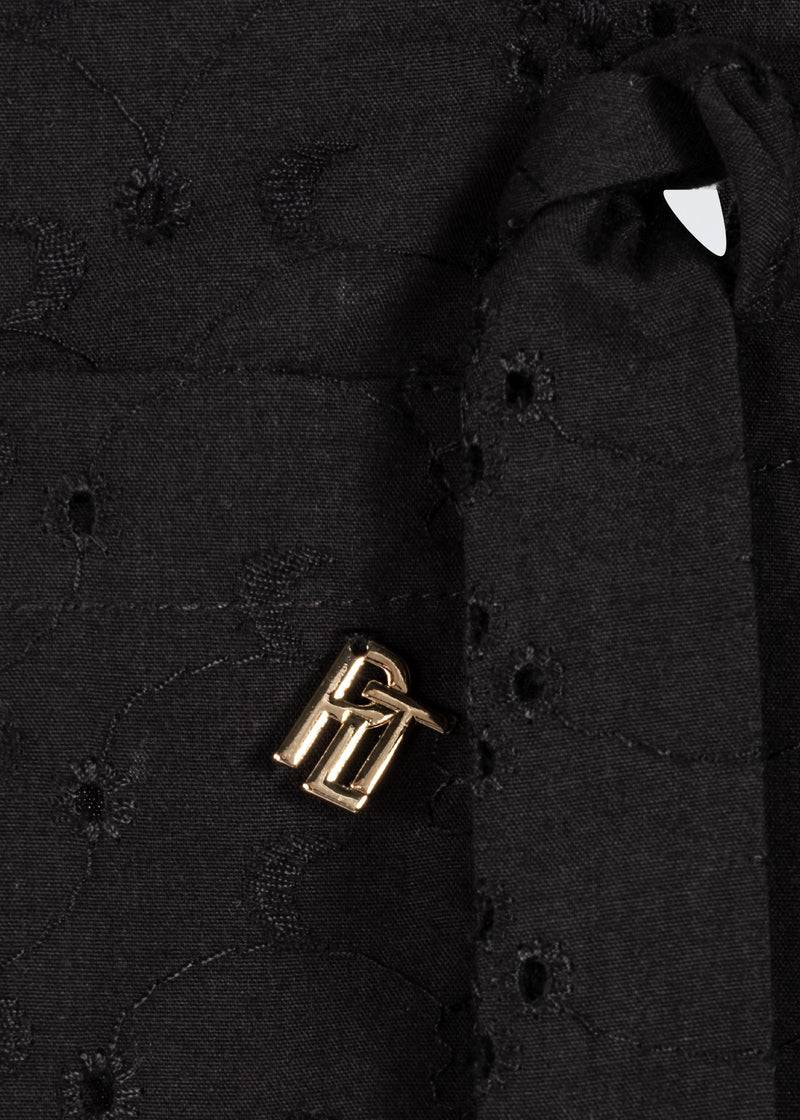 Paola T. Salopette In Cotone Sangallo