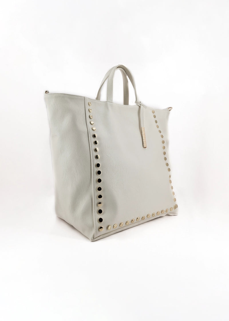 Paola T. Shopper Con Rivetti E Pendente Oro