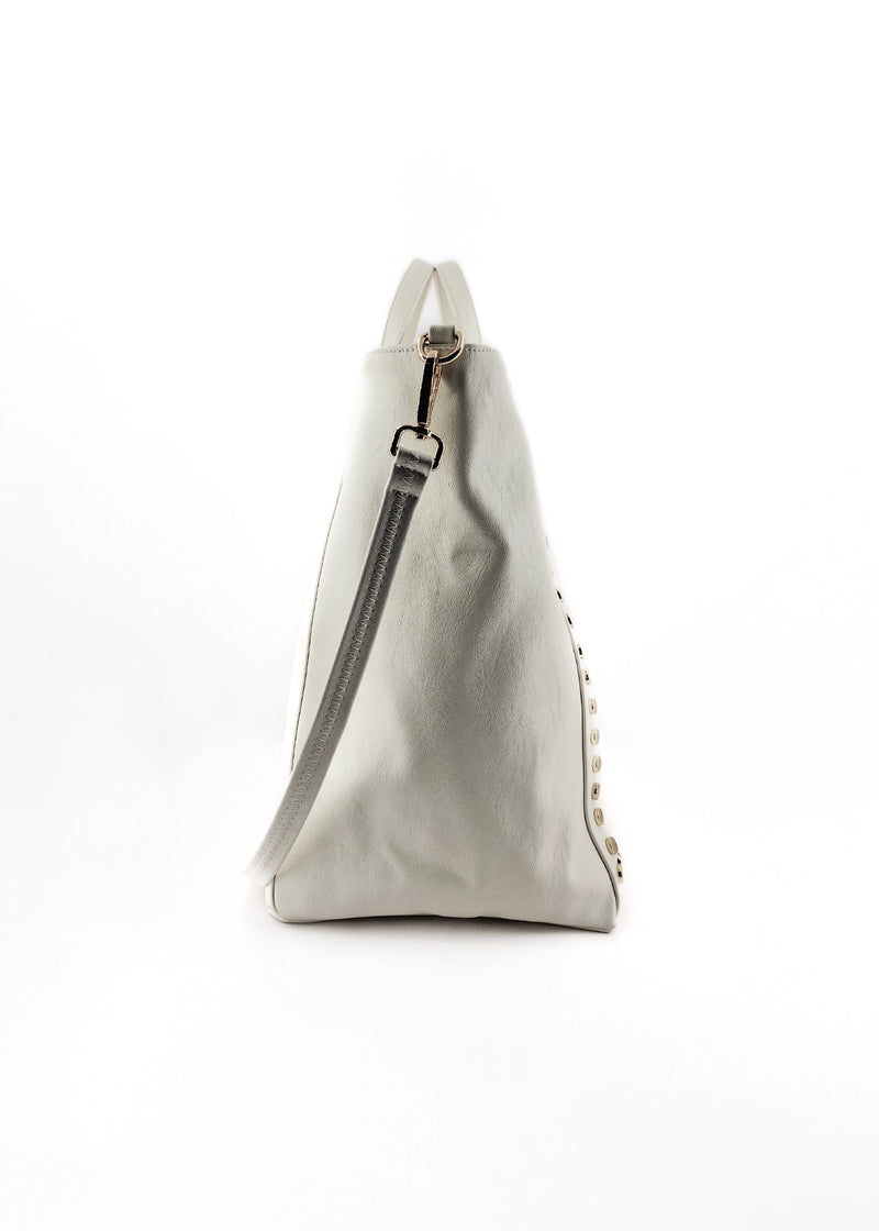 Paola T. Shopper Con Rivetti E Pendente Oro