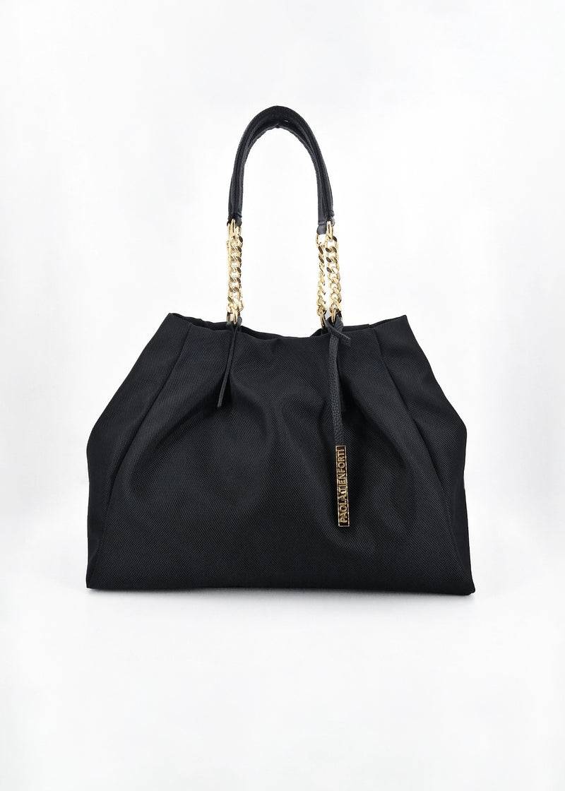 Paola T. Shopper In Cordura Con Dettagli Oro