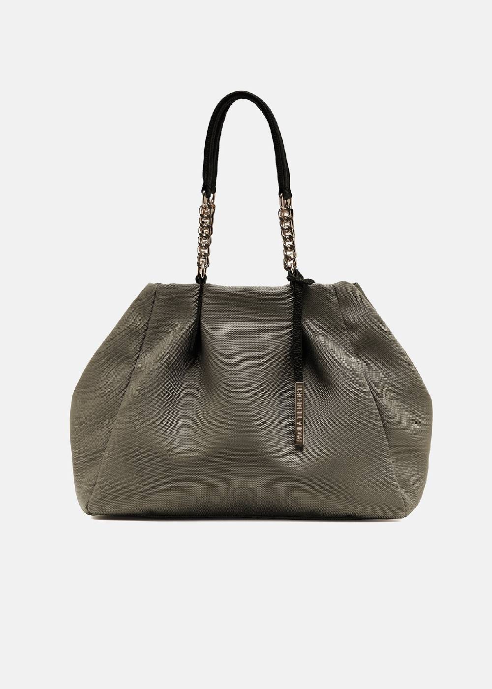 Paola T. Shopper in cordura con dettagli oro