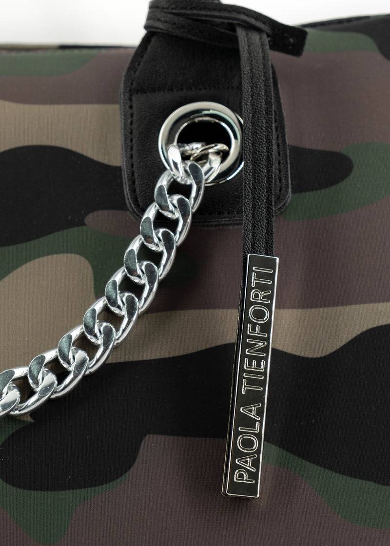 Paola T. Shopper In Neoprene Camouflage