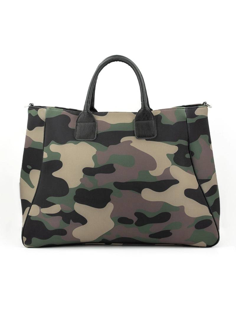 Paola T. Shopper In Neoprene Camouflage