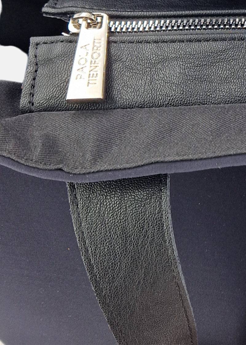 Paola T. Shopper In Neoprene Con Pendente Argento