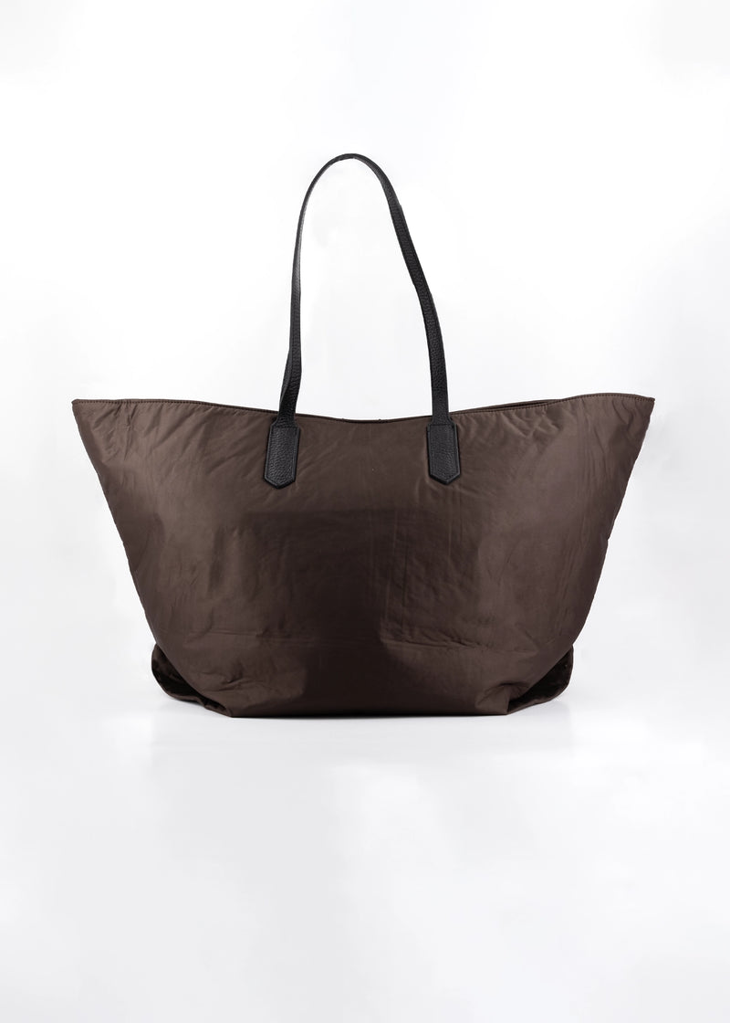 Paola T. Shopper In Nylon Con Rivetti Oro