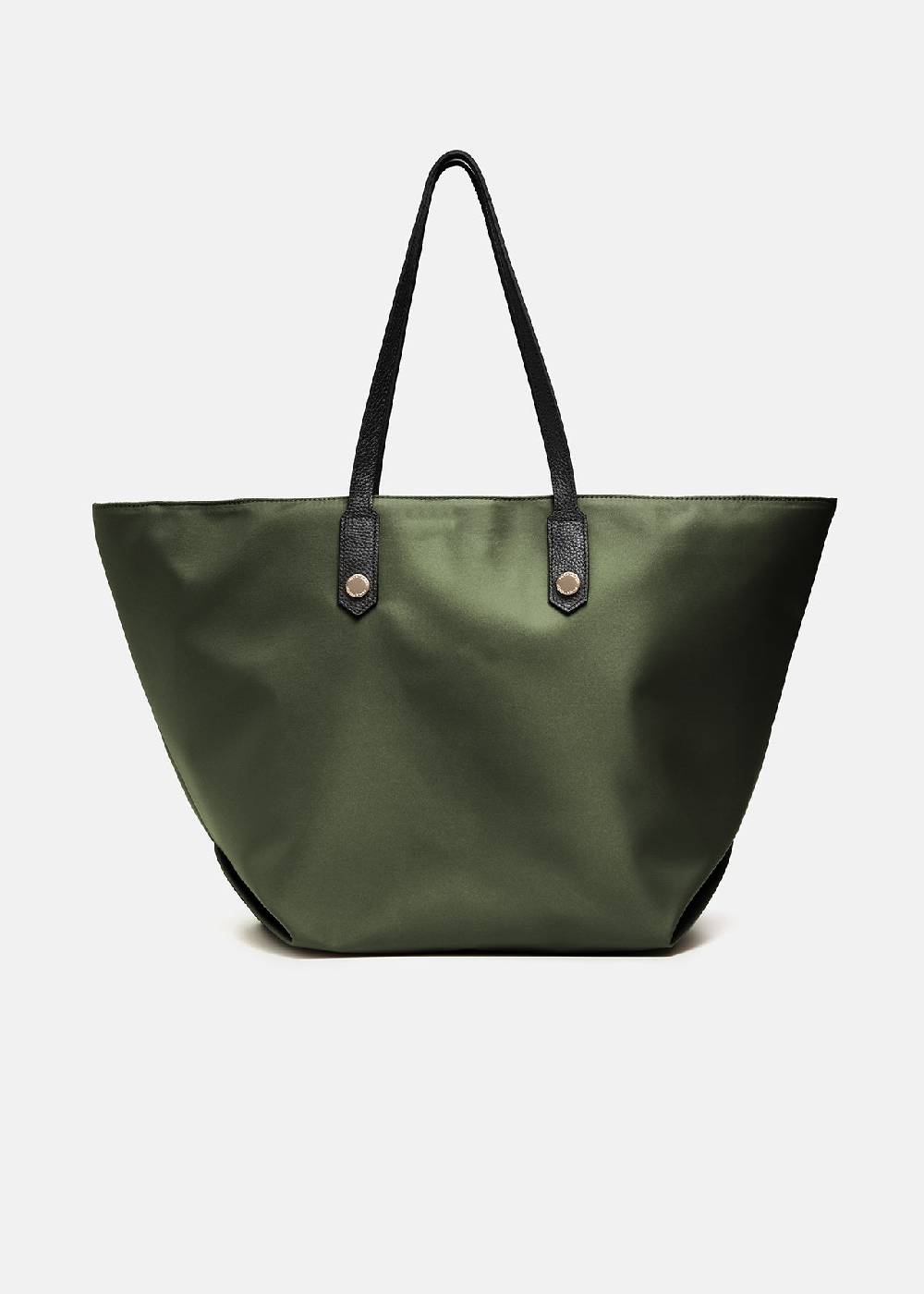 Paola T. Shopper in nylon con rivetti oro