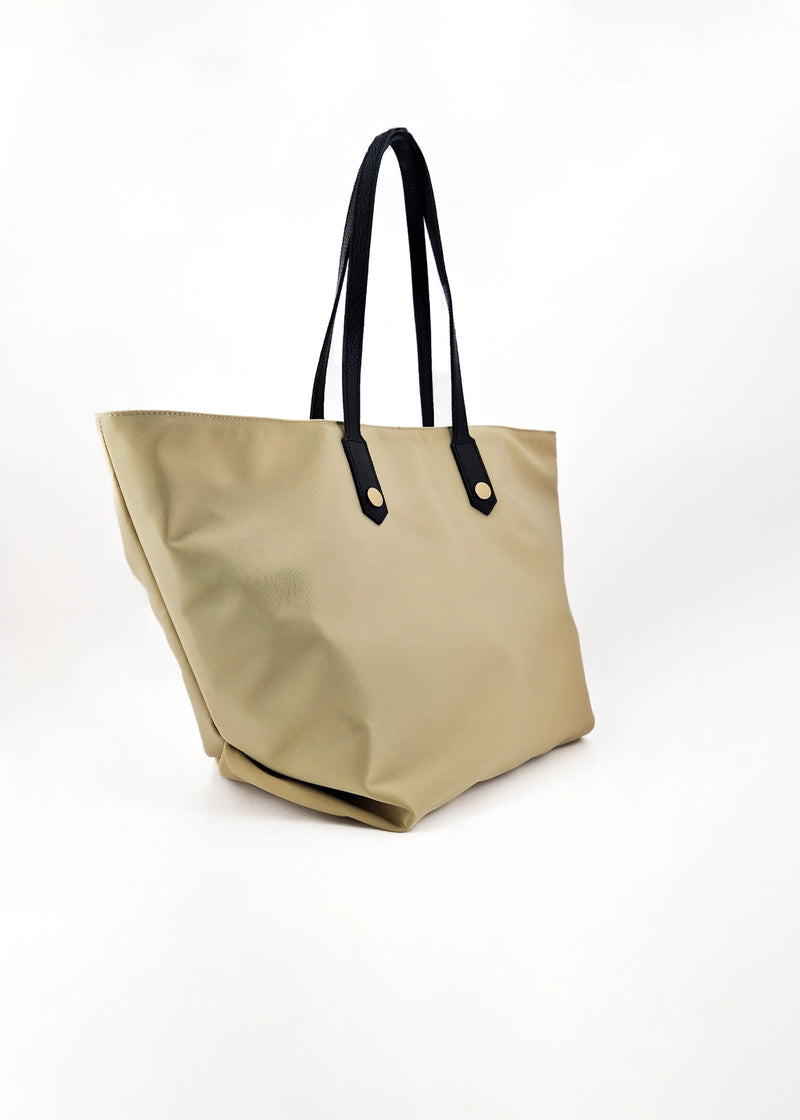 Paola T. Shopper In Nylon Con Rivetti Oro