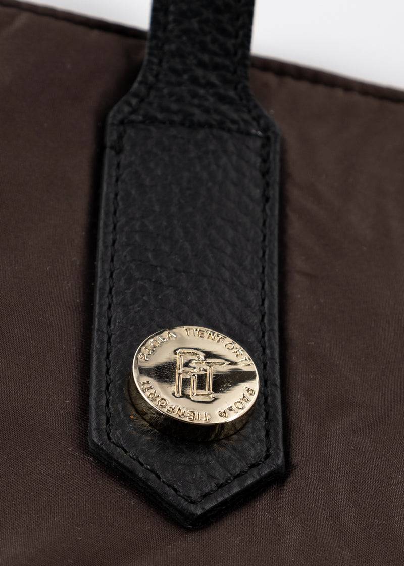 Paola T. Shopper In Nylon Con Rivetti Oro