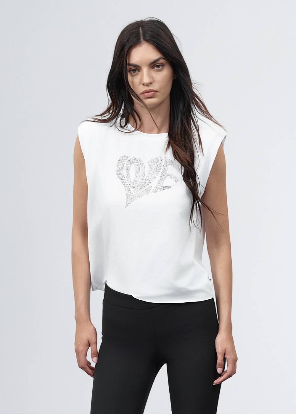 Paola T. T-shirt smanicata Heart