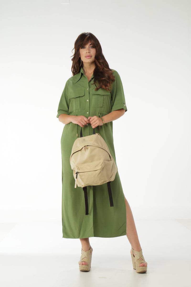 Paola T. Zaino In Nylon Tecnico Con Rifiniture Oro