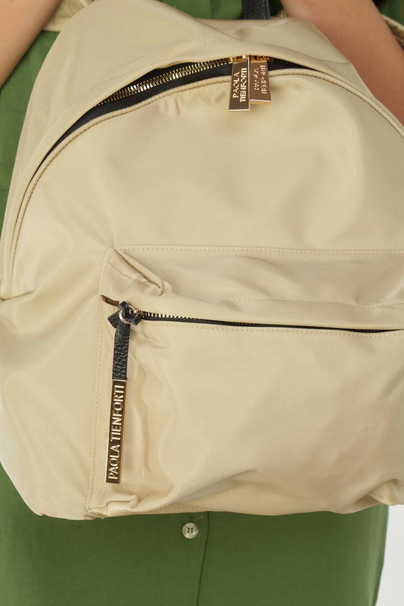Paola T. Zaino In Nylon Tecnico Con Rifiniture Oro