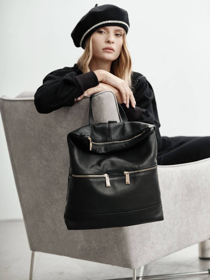 Paola T. Zaino In Pelle Con Dettagli Oro