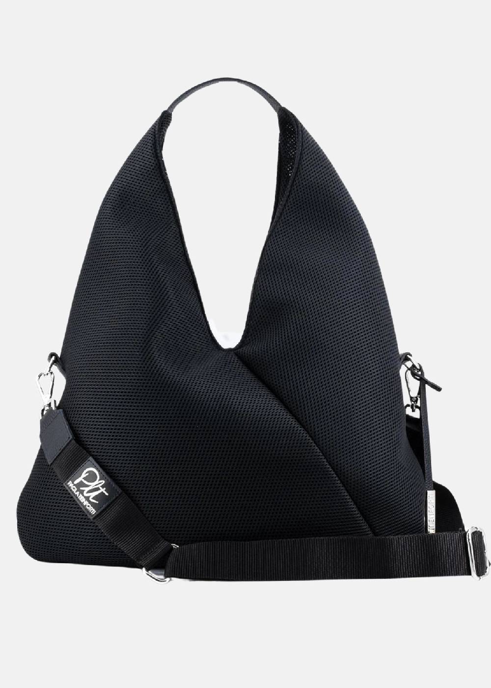 Paola T. Sacca hobo in traforato con dettagli argento