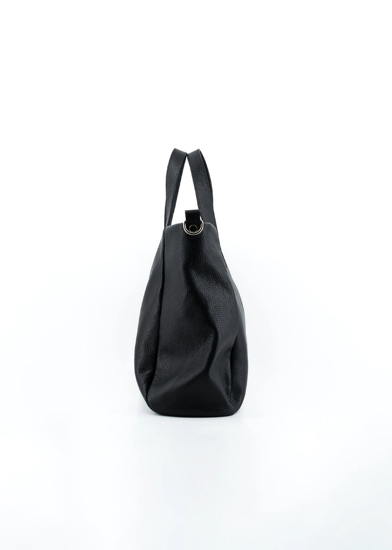 Paola T. Shopper In Pelle Morbida Con Dettagli Argento