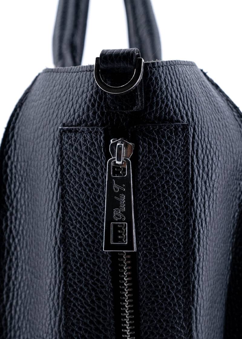 Paola T. Shopper In Pelle Morbida Con Dettagli Argento