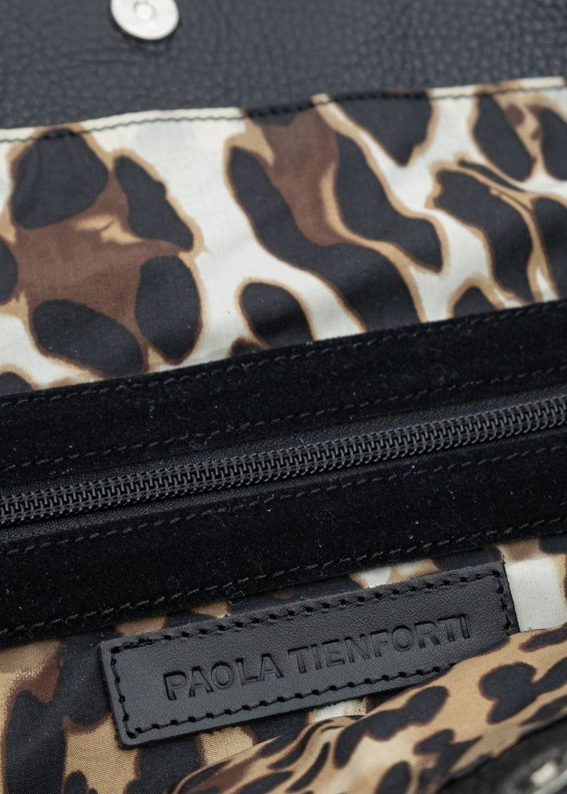 Paola T. Shopper Large In Pelle Morbida Con Dettagli Argento