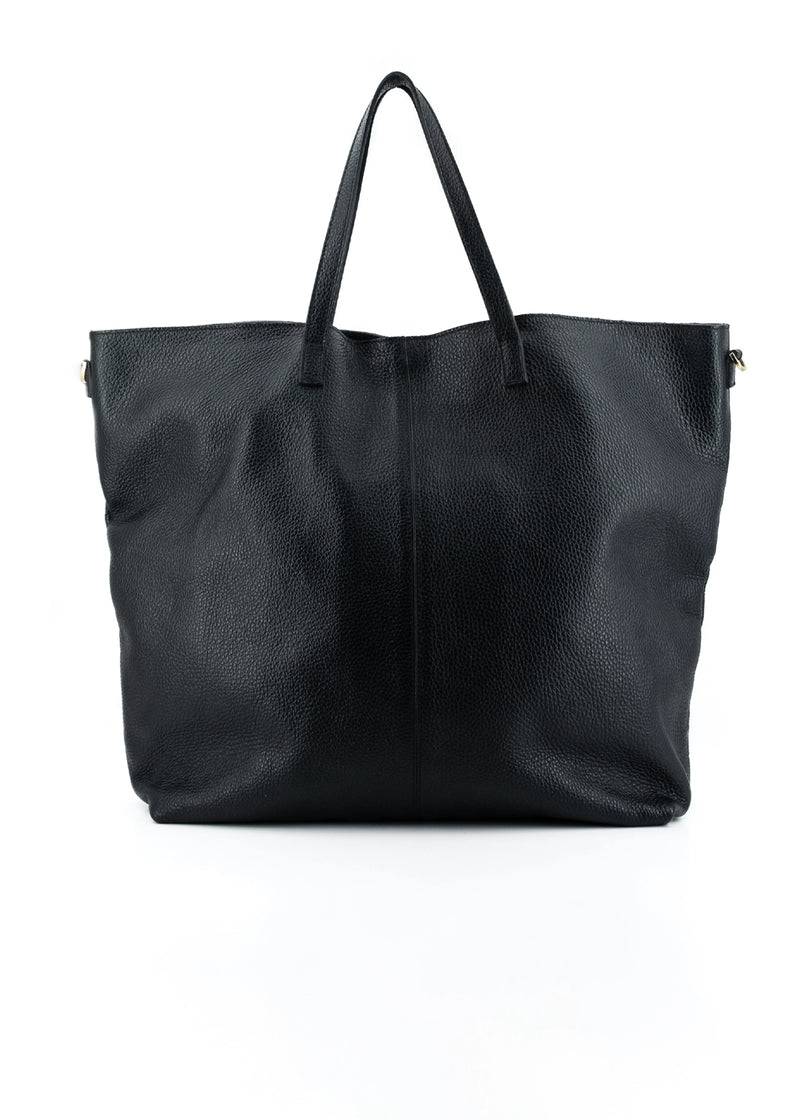 Paola T. Shopper Large In Pelle Morbida Con Dettagli Argento